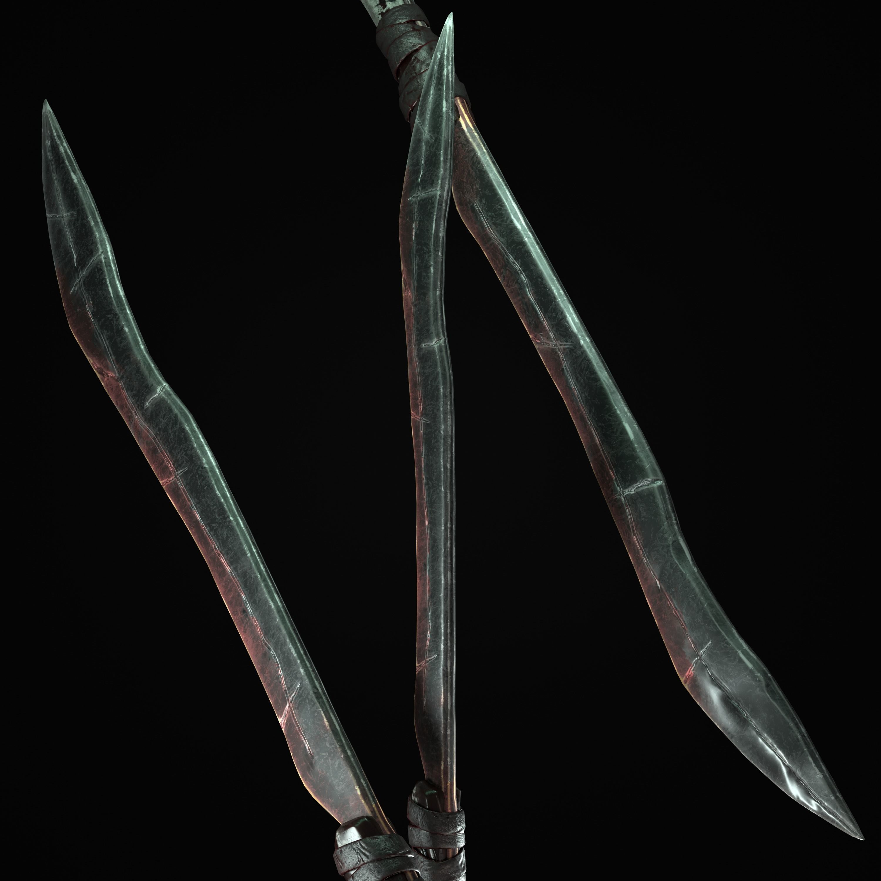 Sabre-Sword Mark III Low-poly 3D model_9