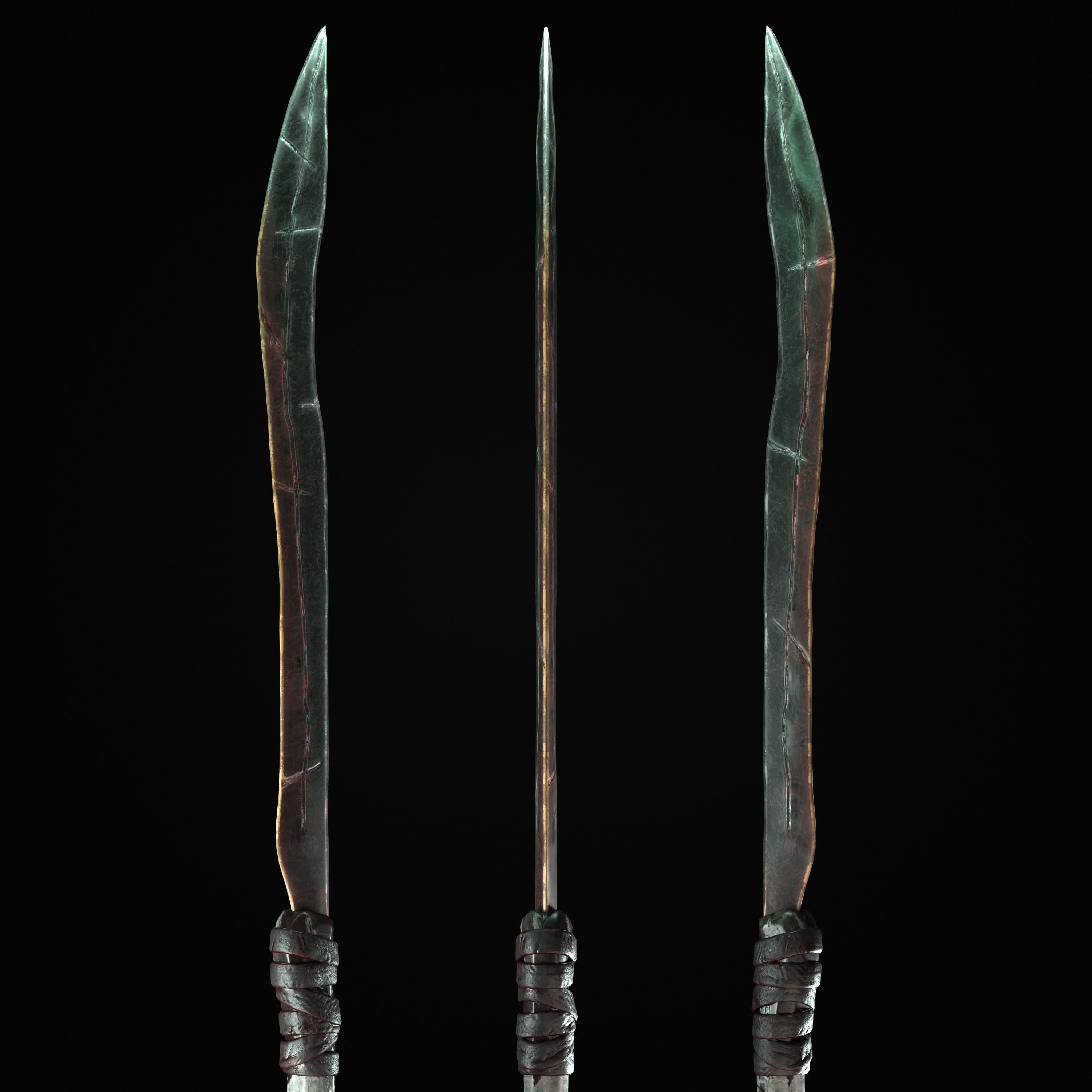 Sabre-Sword Mark III Low-poly 3D model_6