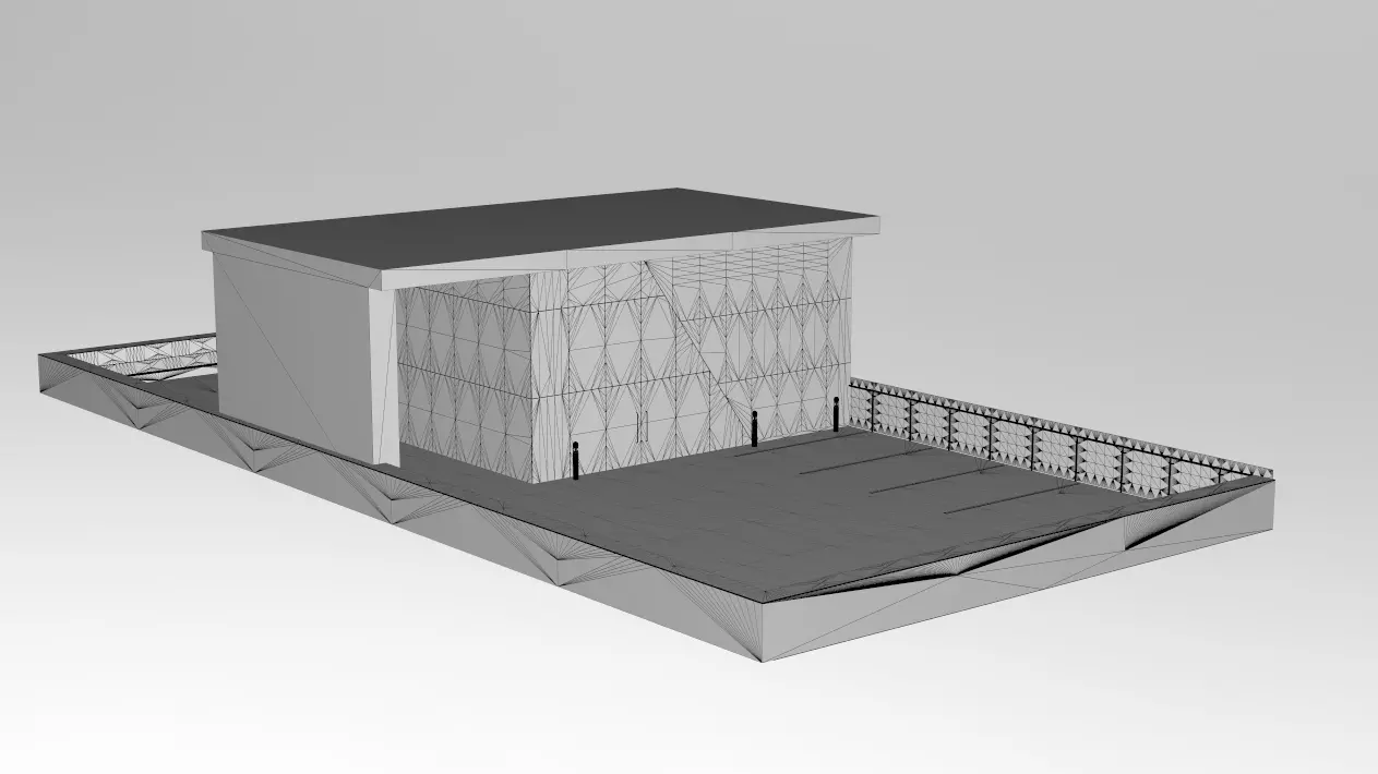 Car Park Car Scene 3D model