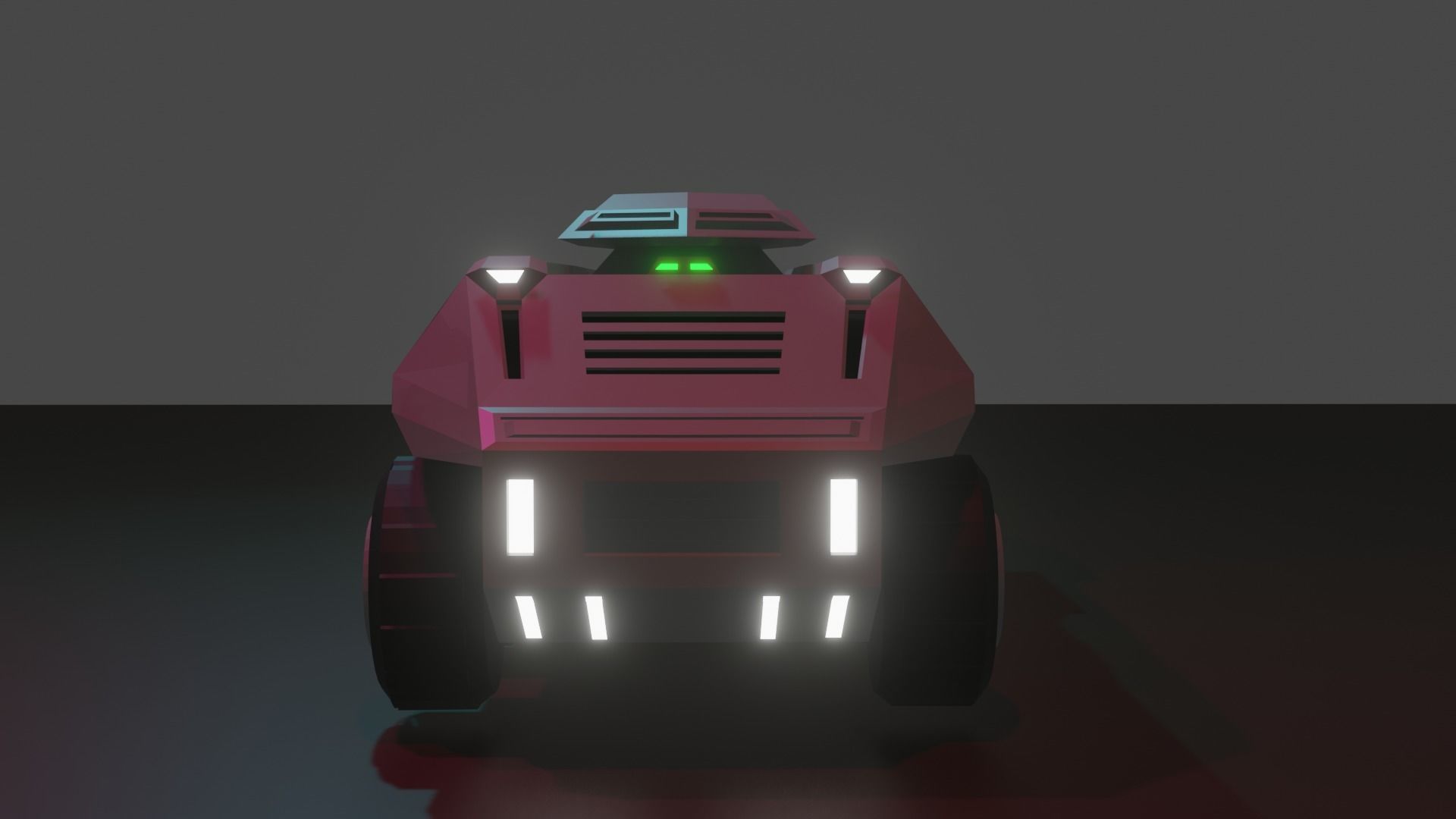 btr game ready futuristic armored vehicle Low-poly 3D model_3