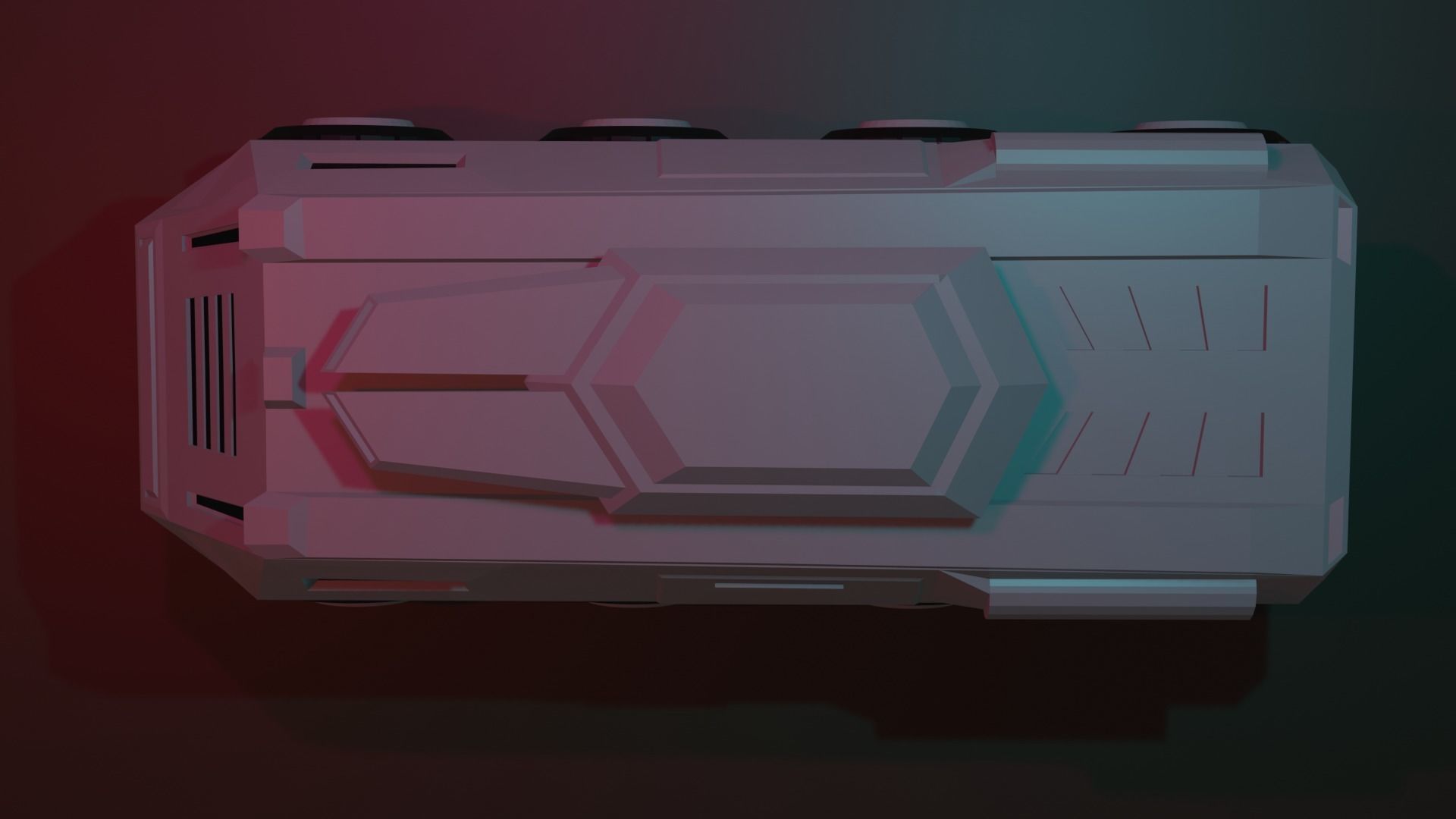 btr game ready futuristic armored vehicle Low-poly 3D model_4