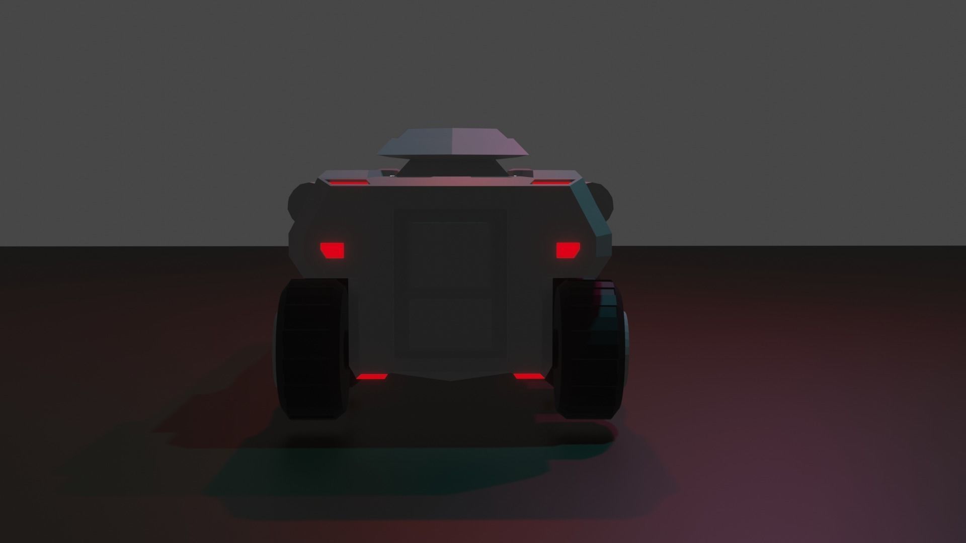 btr game ready futuristic armored vehicle Low-poly 3D model_2