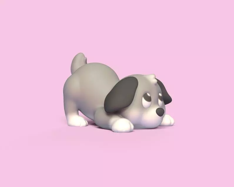 Dog Having Fun 3D print model_0