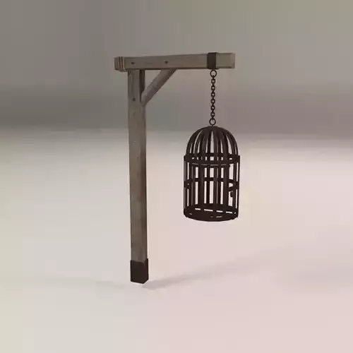 Suspended cage Low-poly 3D model