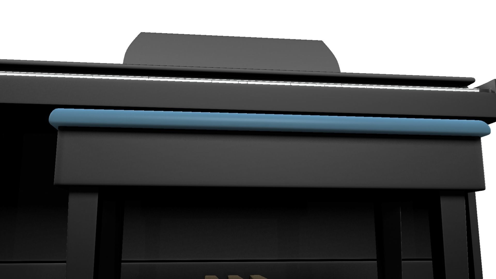 Paino piano with stool 3D model_4