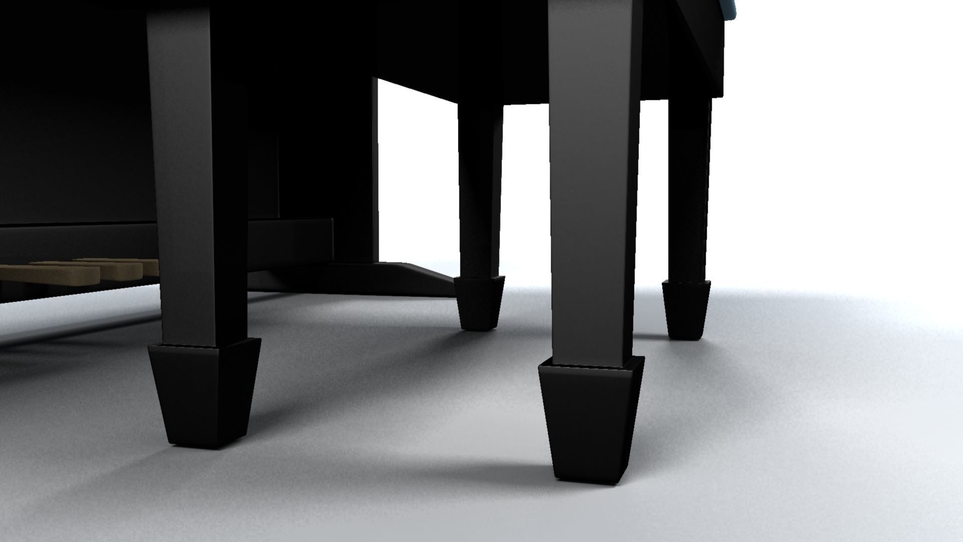 Paino piano with stool 3D model_14
