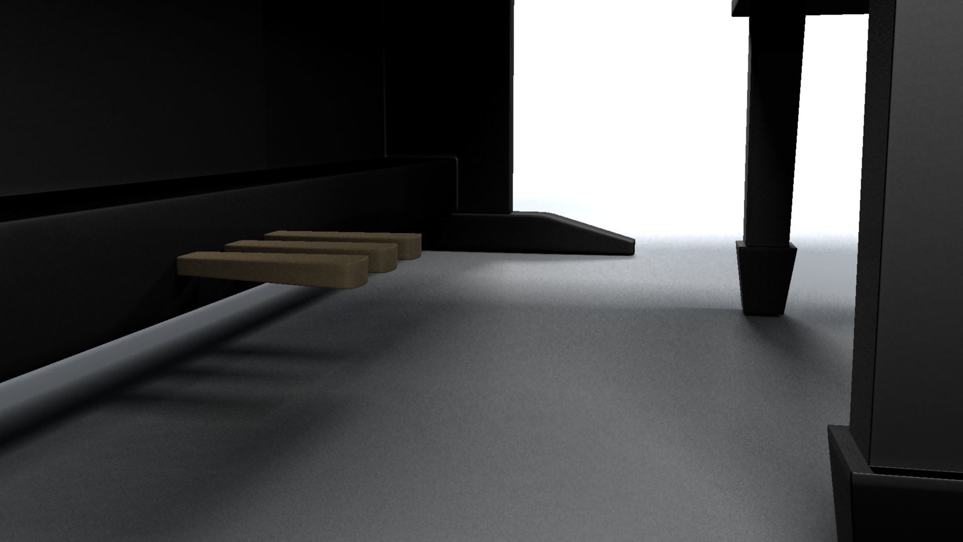 Paino piano with stool 3D model_24