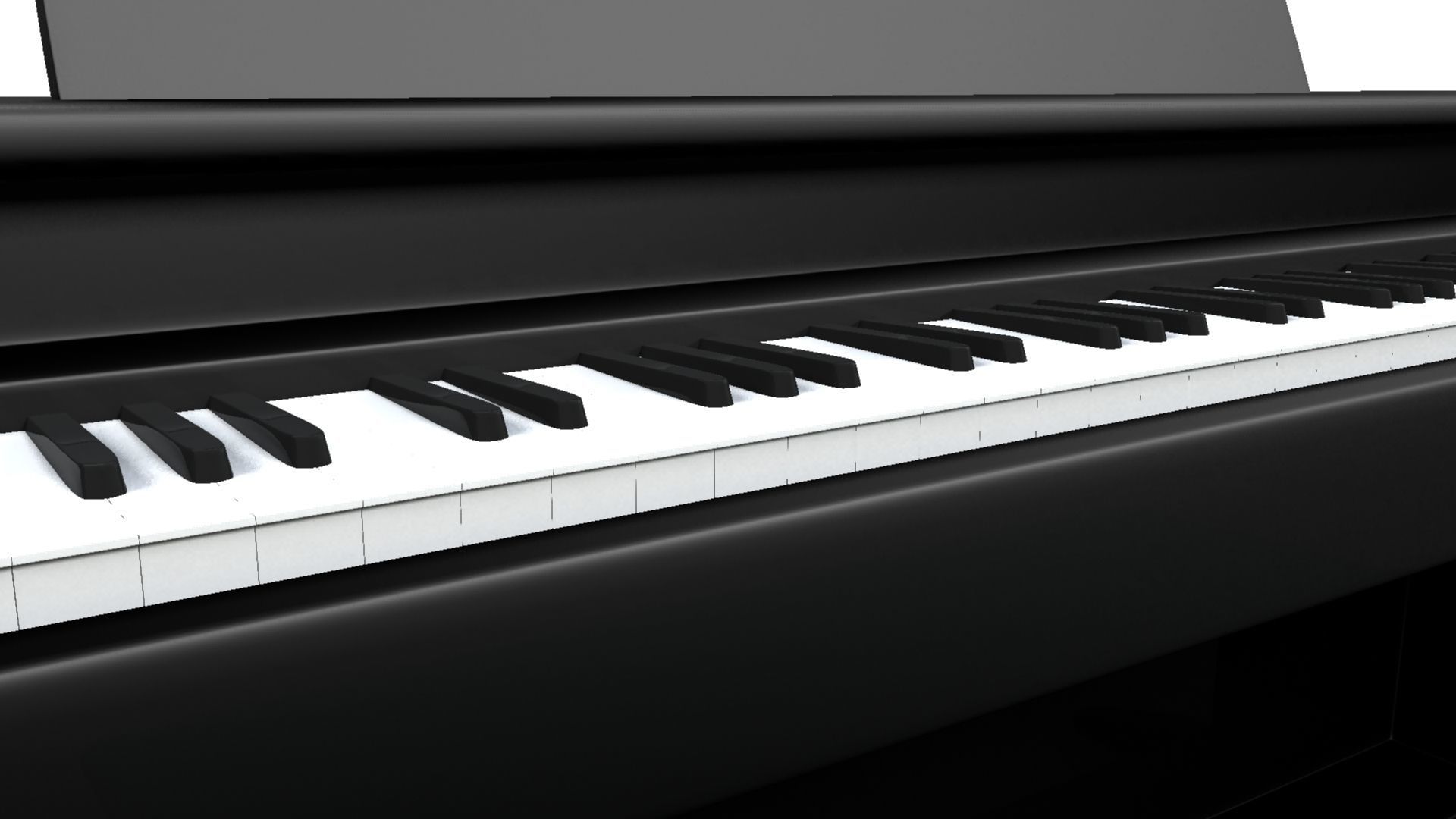 Paino piano with stool 3D model_20