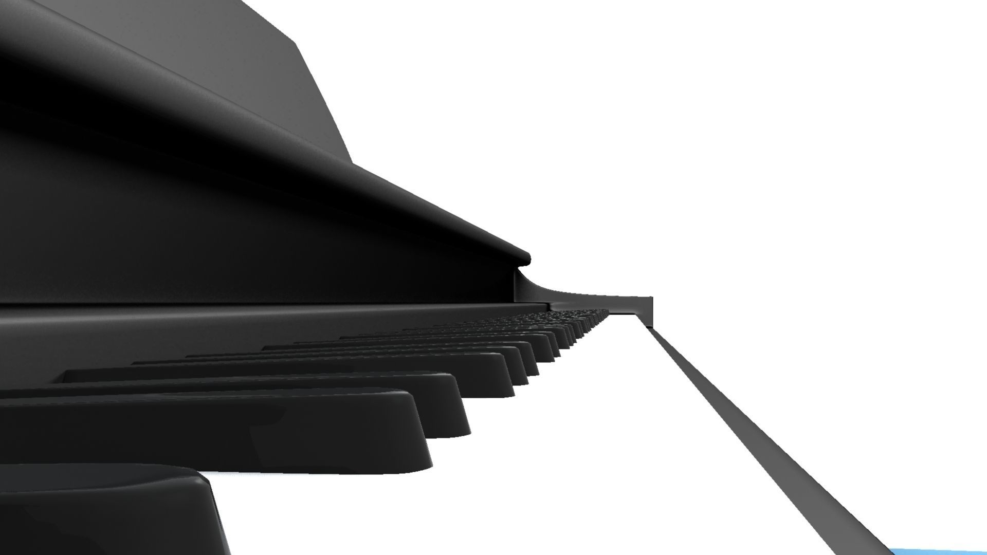 Paino piano with stool 3D model_21