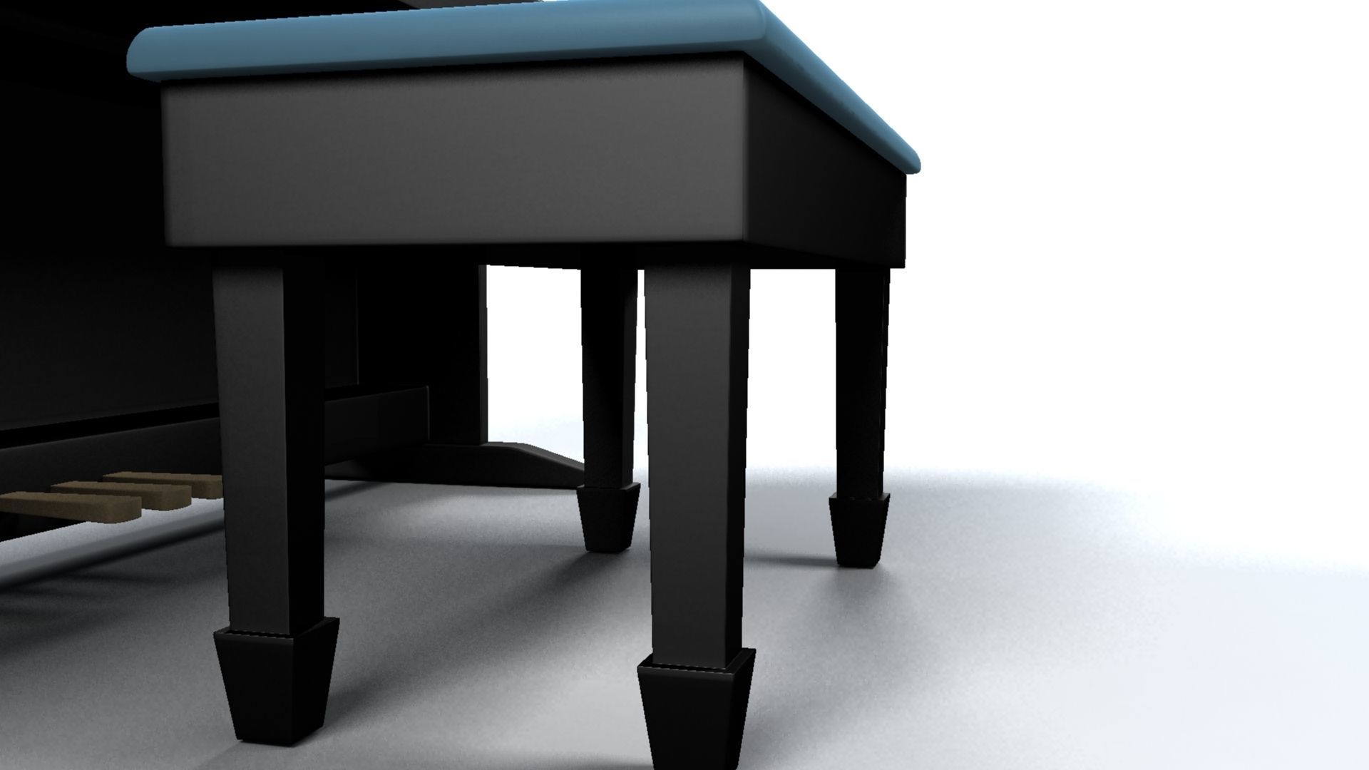 Paino piano with stool 3D model_17