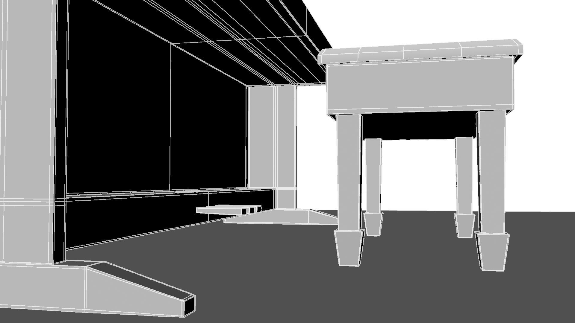 Paino piano with stool 3D model_33