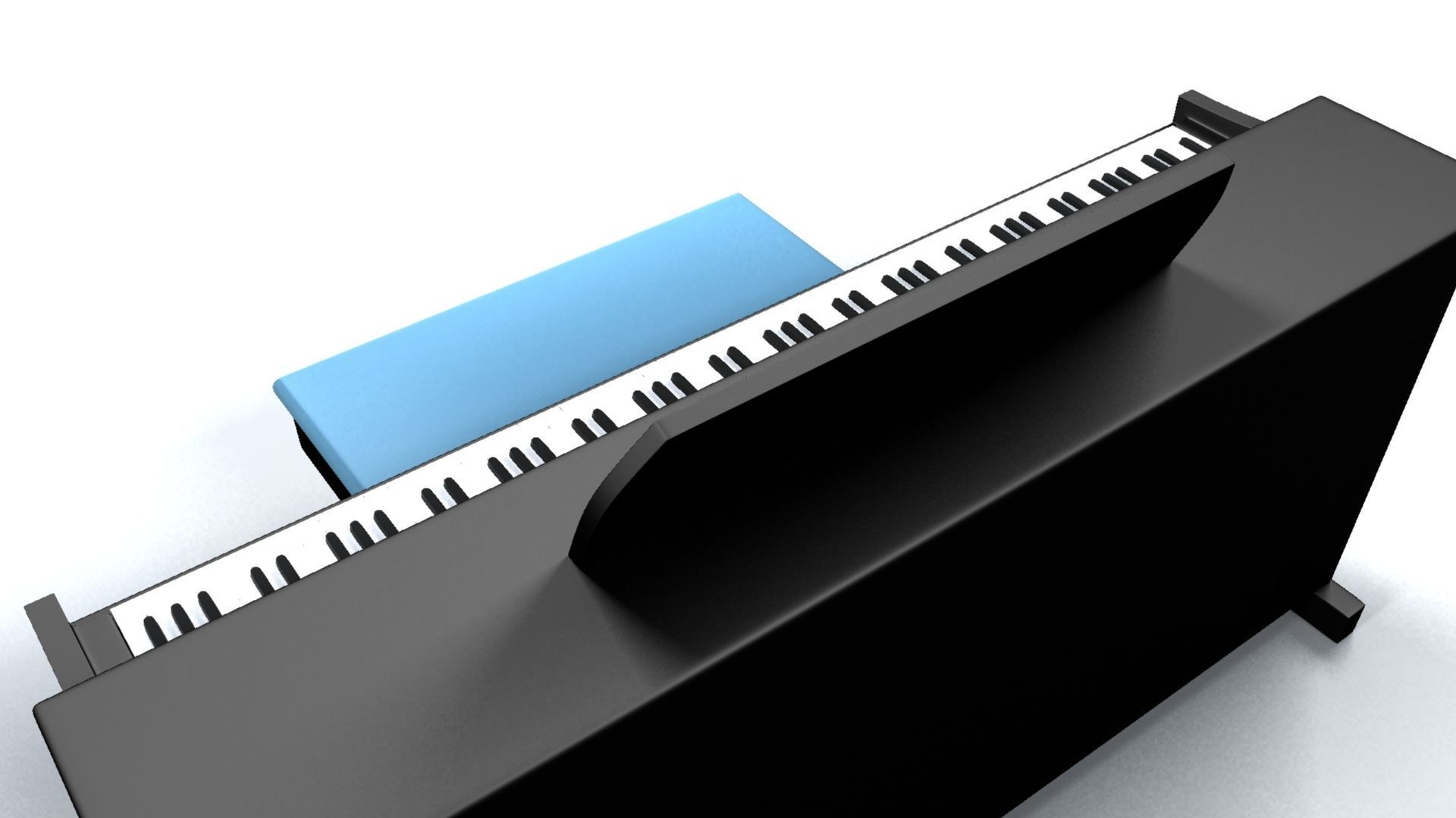 Paino piano with stool 3D model_8