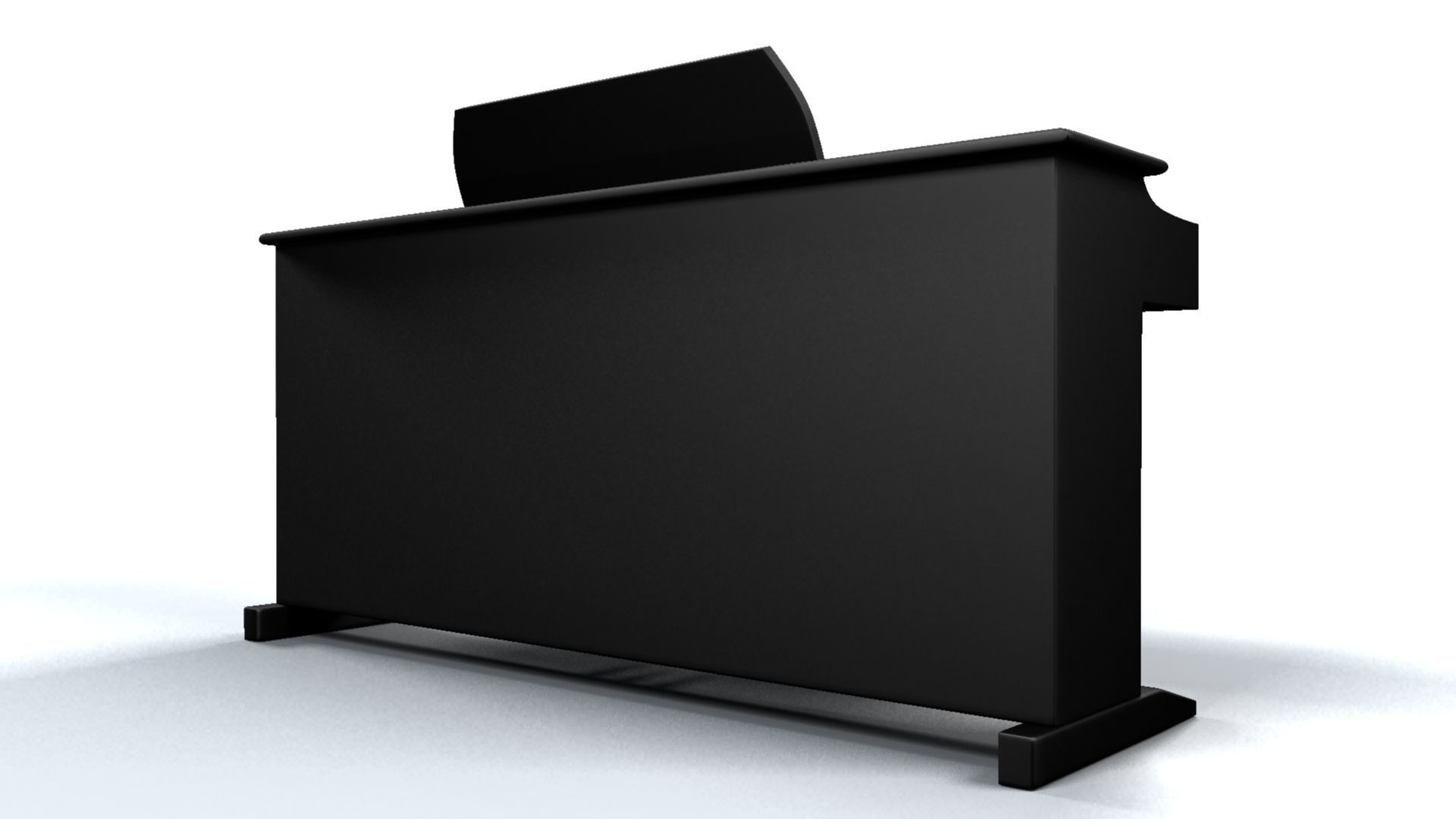 Paino piano with stool 3D model_34