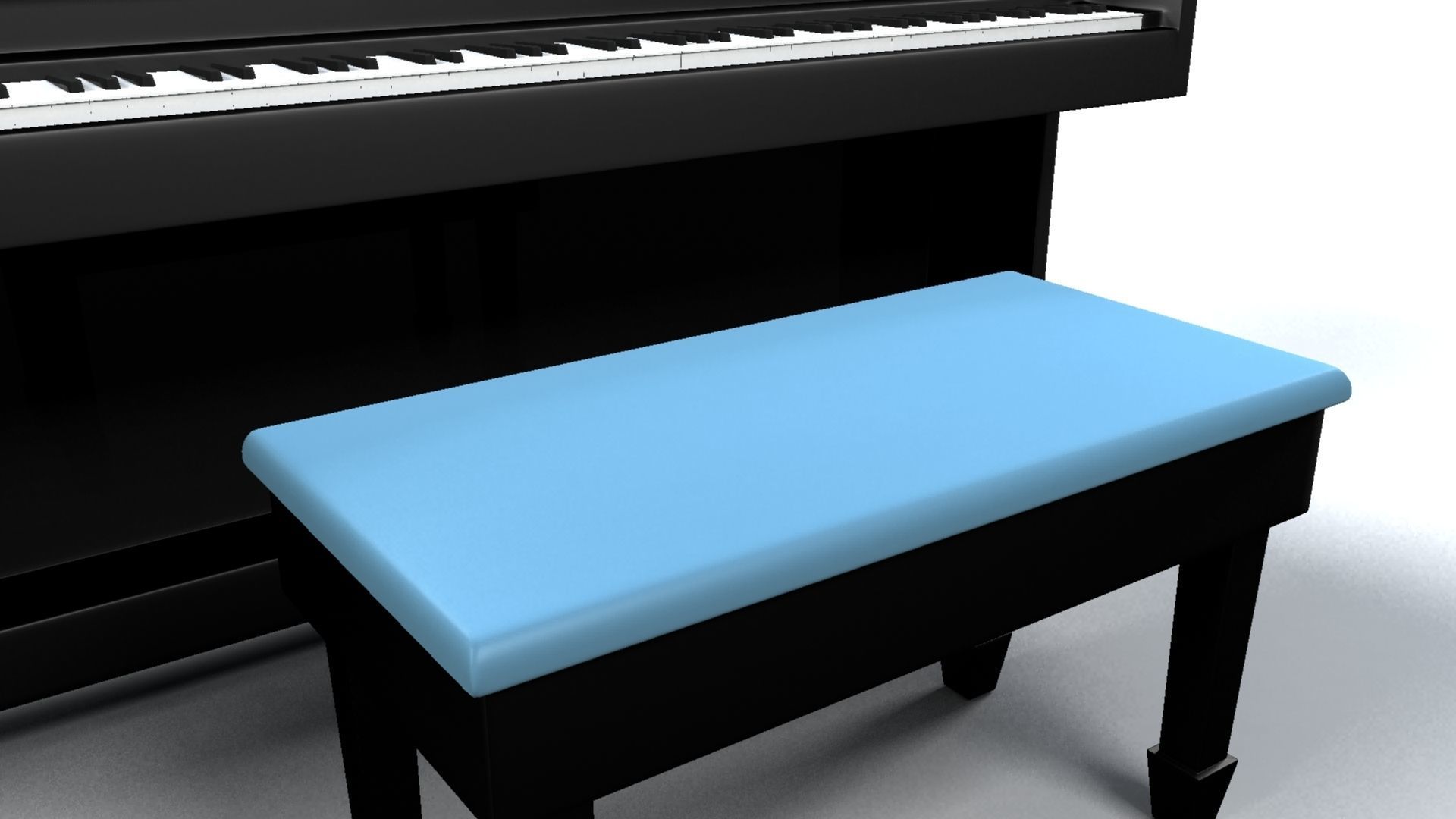 Paino piano with stool 3D model_45