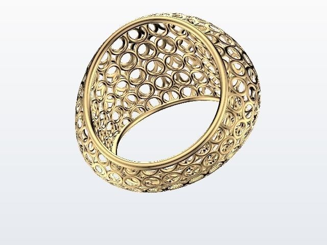 round pattern jali ring stl verified 3D print model_8