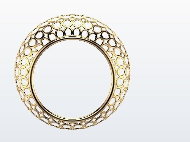round pattern jali ring stl verified 3D print model_5