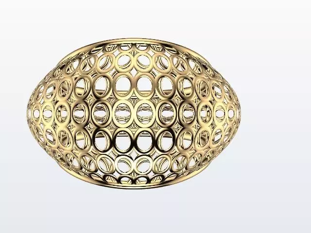round pattern jali ring stl verified 3D print model_0