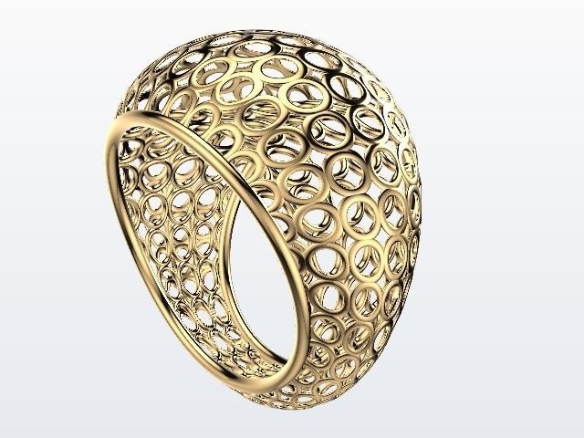 round pattern jali ring stl verified 3D print model_1