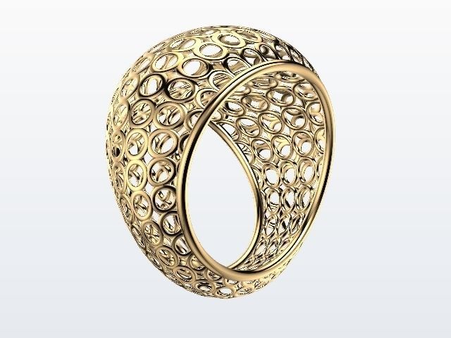 round pattern jali ring stl verified 3D print model_7