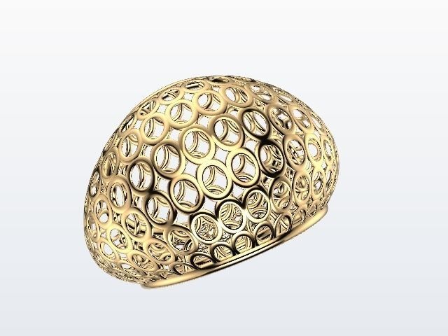 round pattern jali ring stl verified 3D print model_2