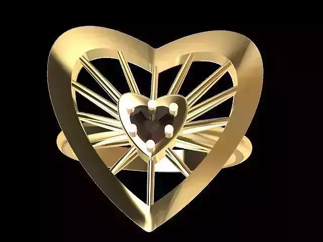 heart ring earrings pendant set stl verified 