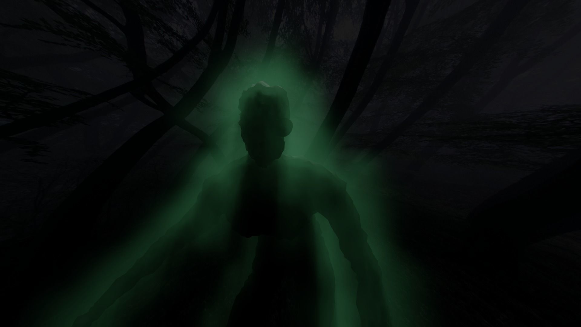 Ghost in wallpaper Low-poly 3D model_1