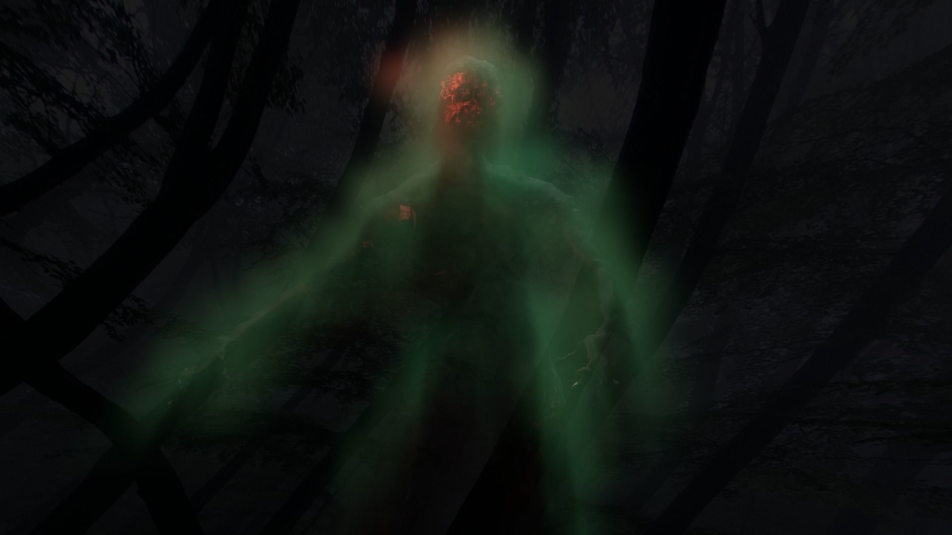 Ghost in wallpaper Low-poly 3D model_3