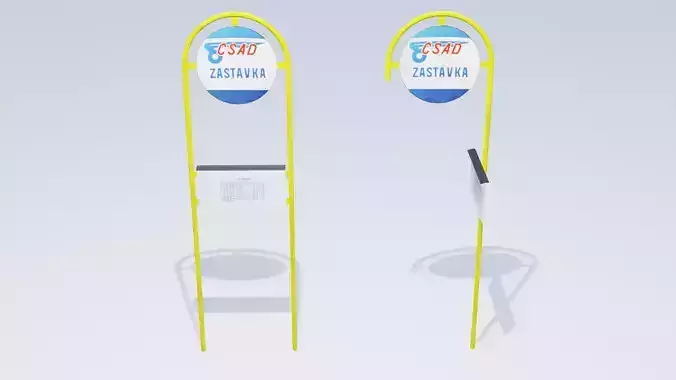 Old Czech bus stop sign - Cedule zastavka CSAD