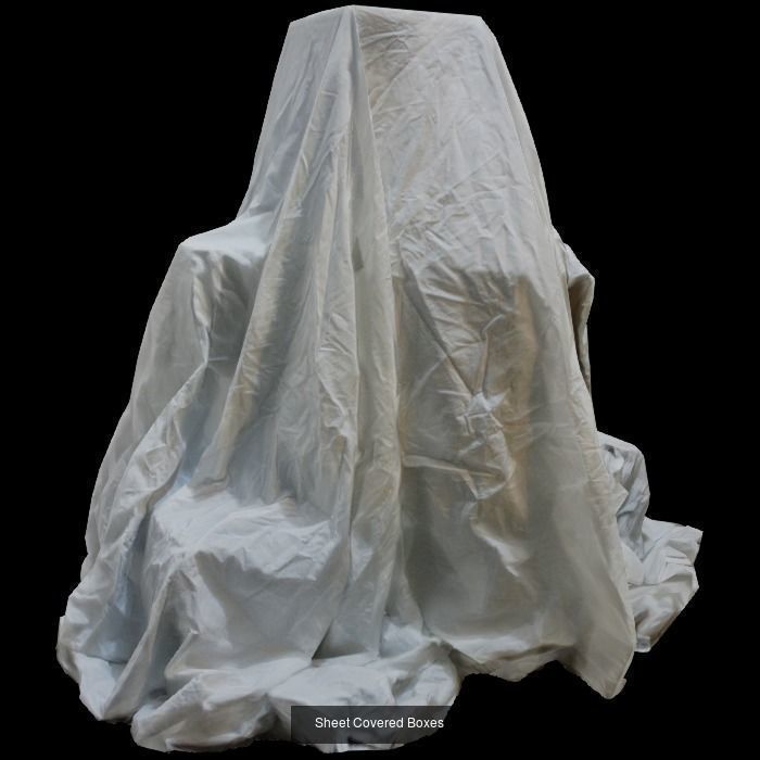 Sheet Covered Boxes or Crates Low Poly Game Ready Scanned 3D Model Collection_3