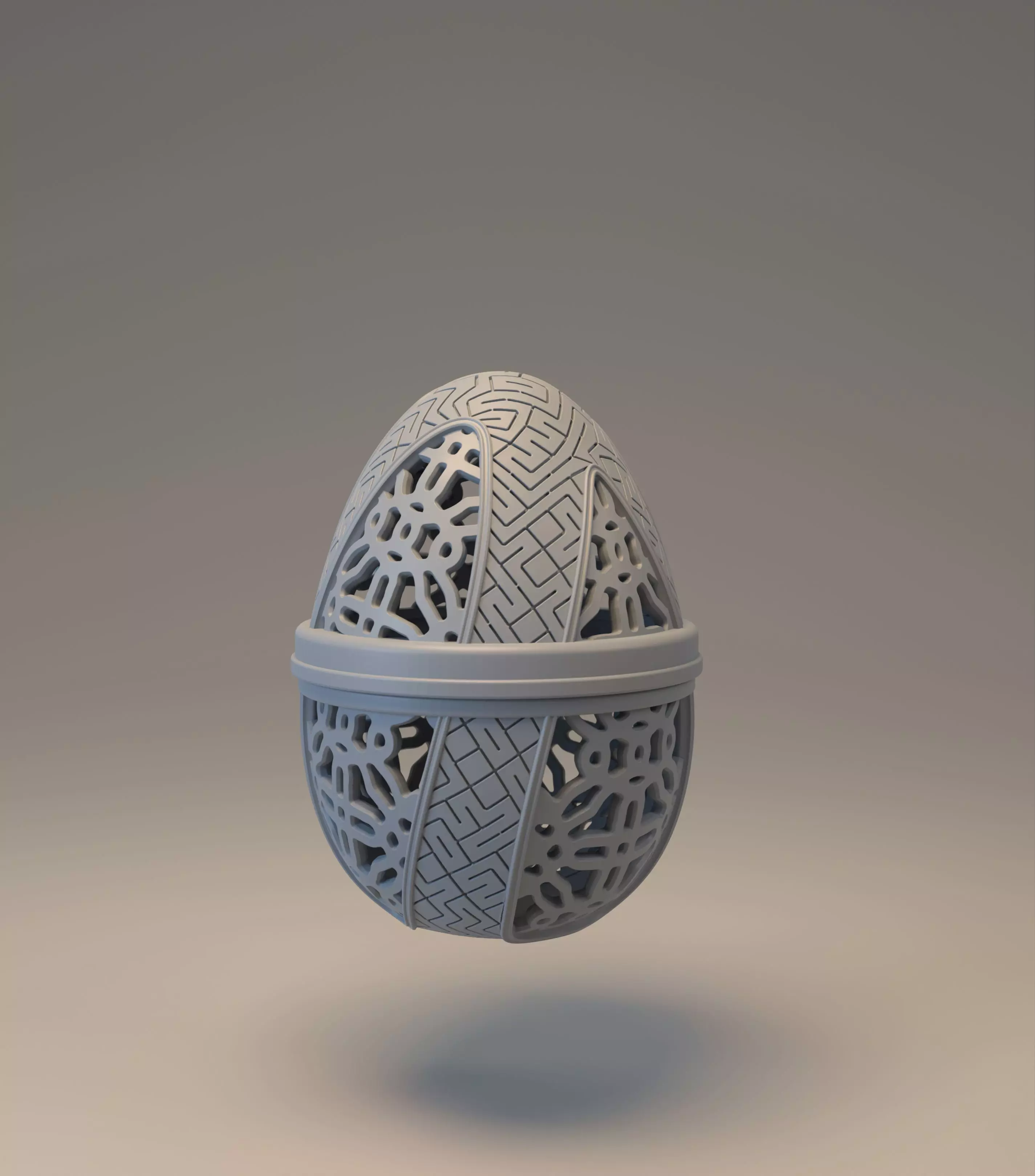Easter egg with carved ornament - Nummer 06 3D print model_0