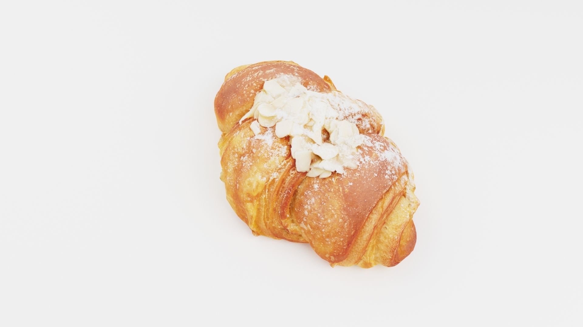 Croissant with almond creme 3D model_5