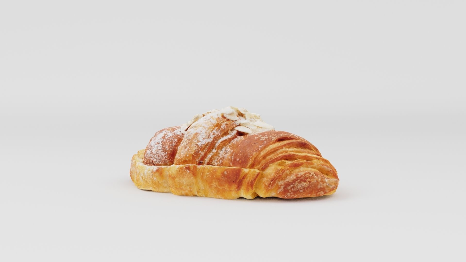 Croissant with almond creme 3D model_6