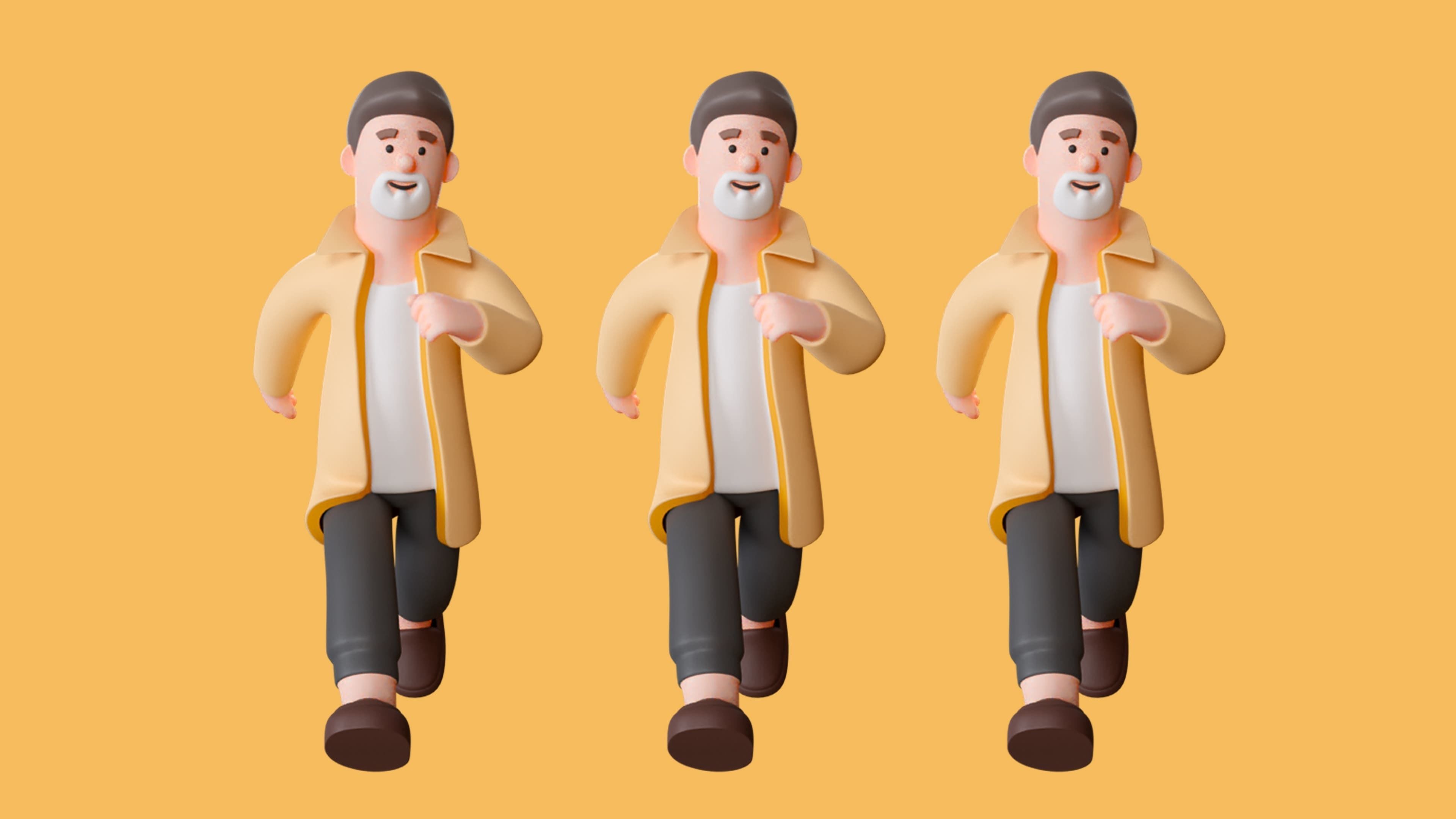 Cartoon Characters Low-poly 3D model_16