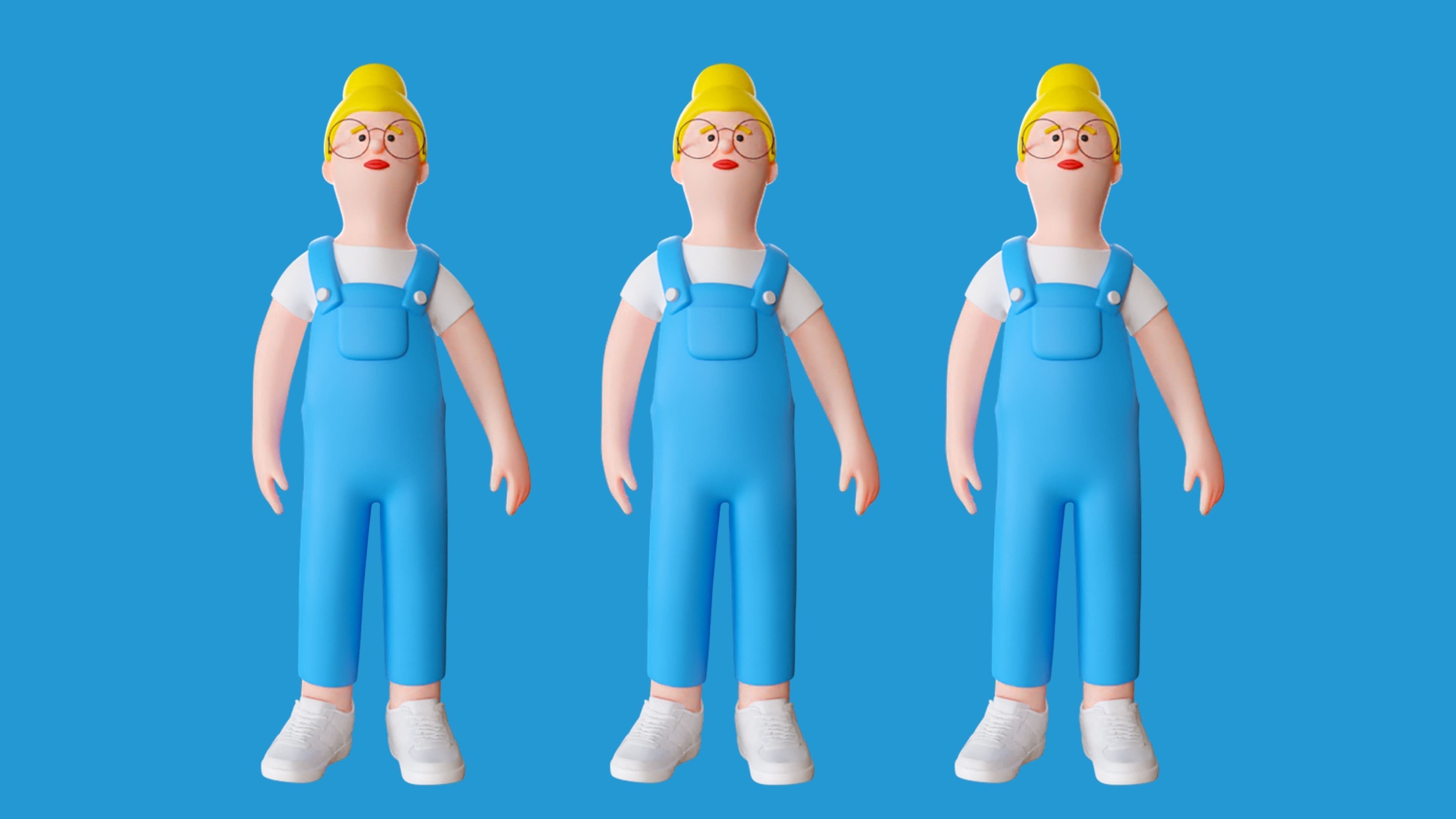 Cartoon Characters Low-poly 3D model_14