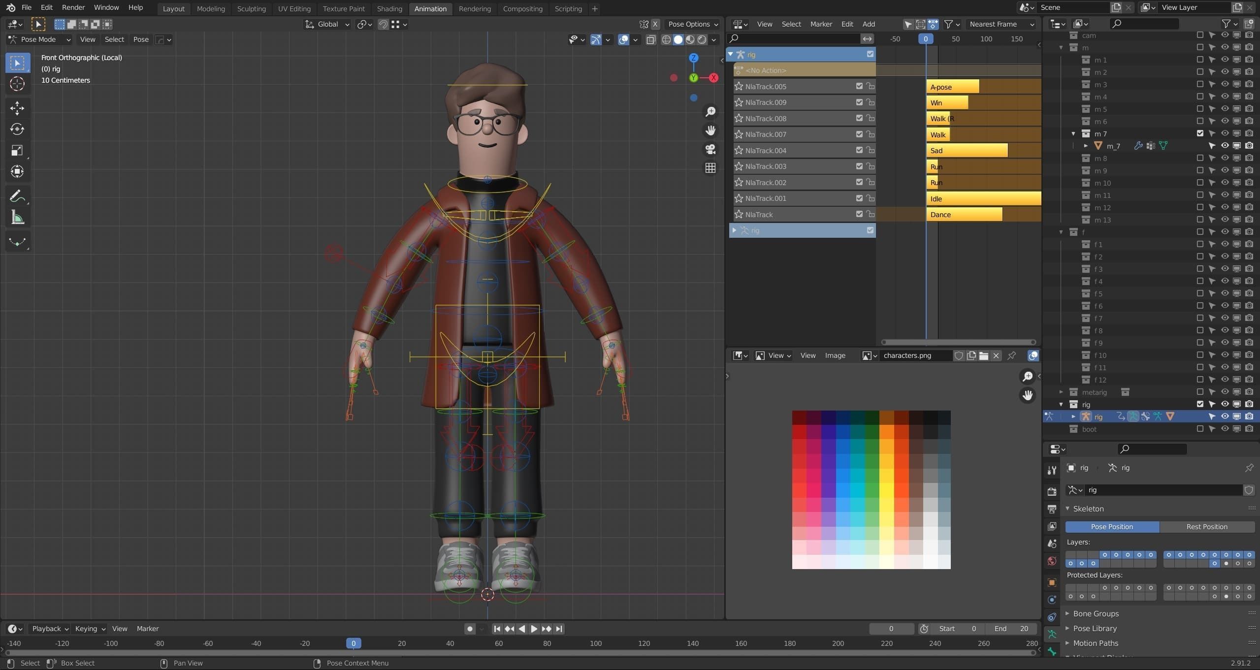 Cartoon Characters Low-poly 3D model_24