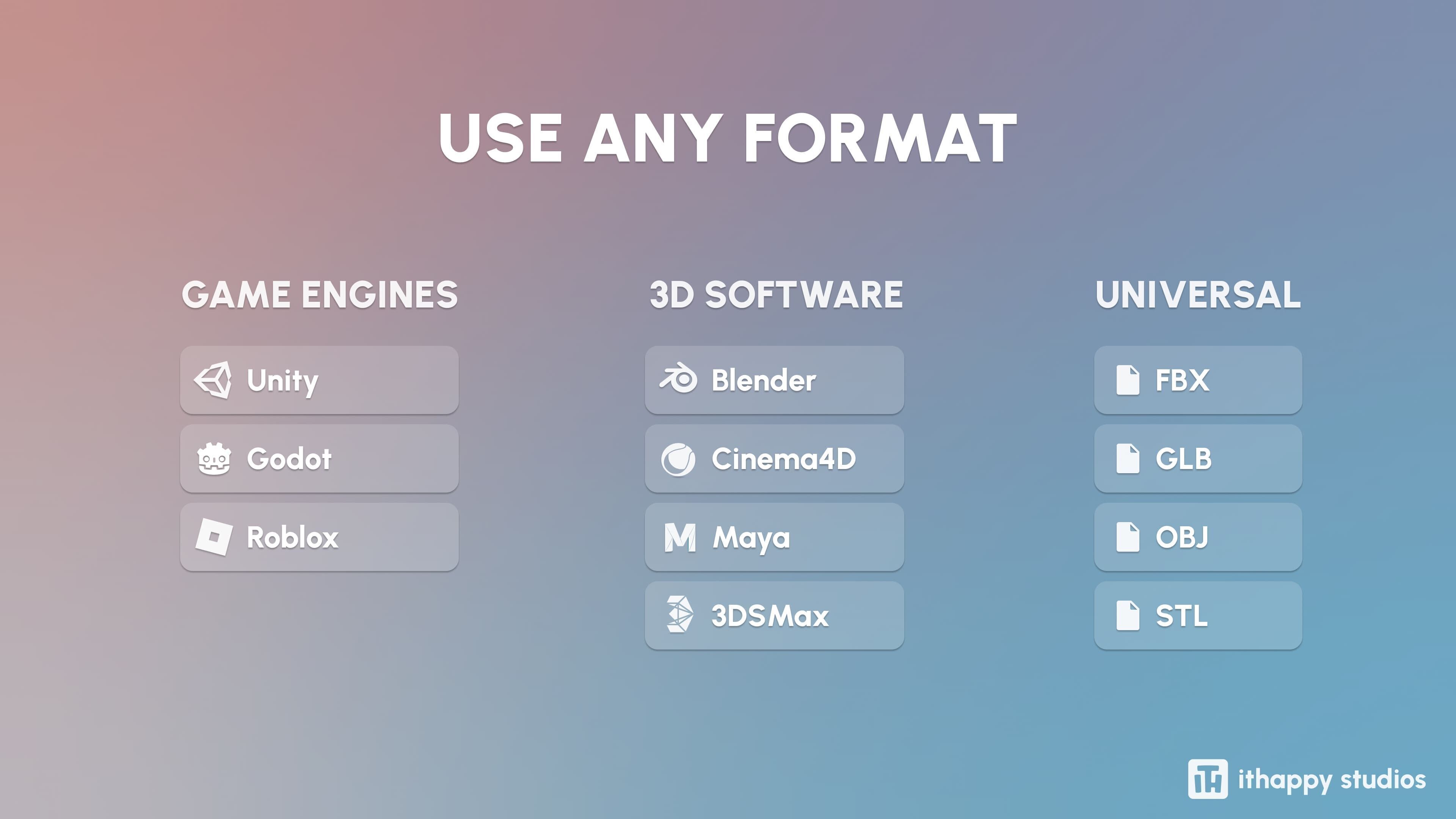 Cartoon Characters Low-poly 3D model_1