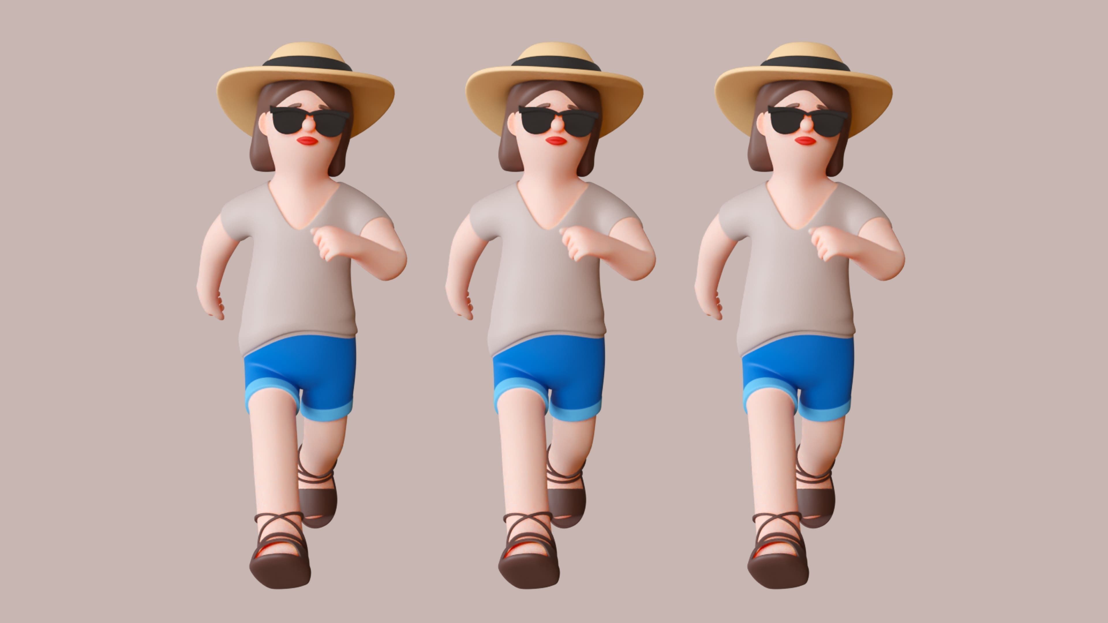 Cartoon Characters Low-poly 3D model_17