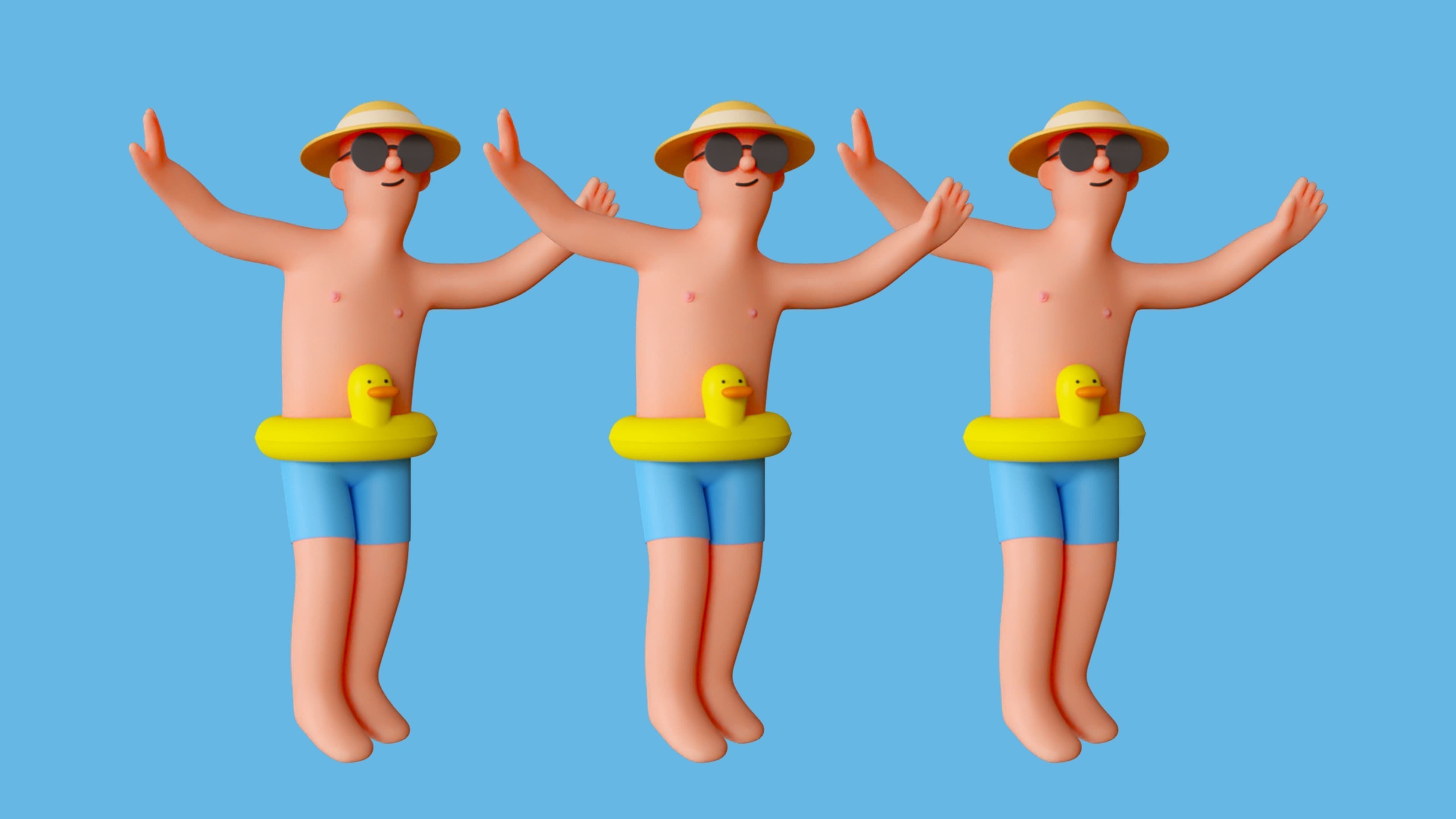Cartoon Characters Low-poly 3D model_13