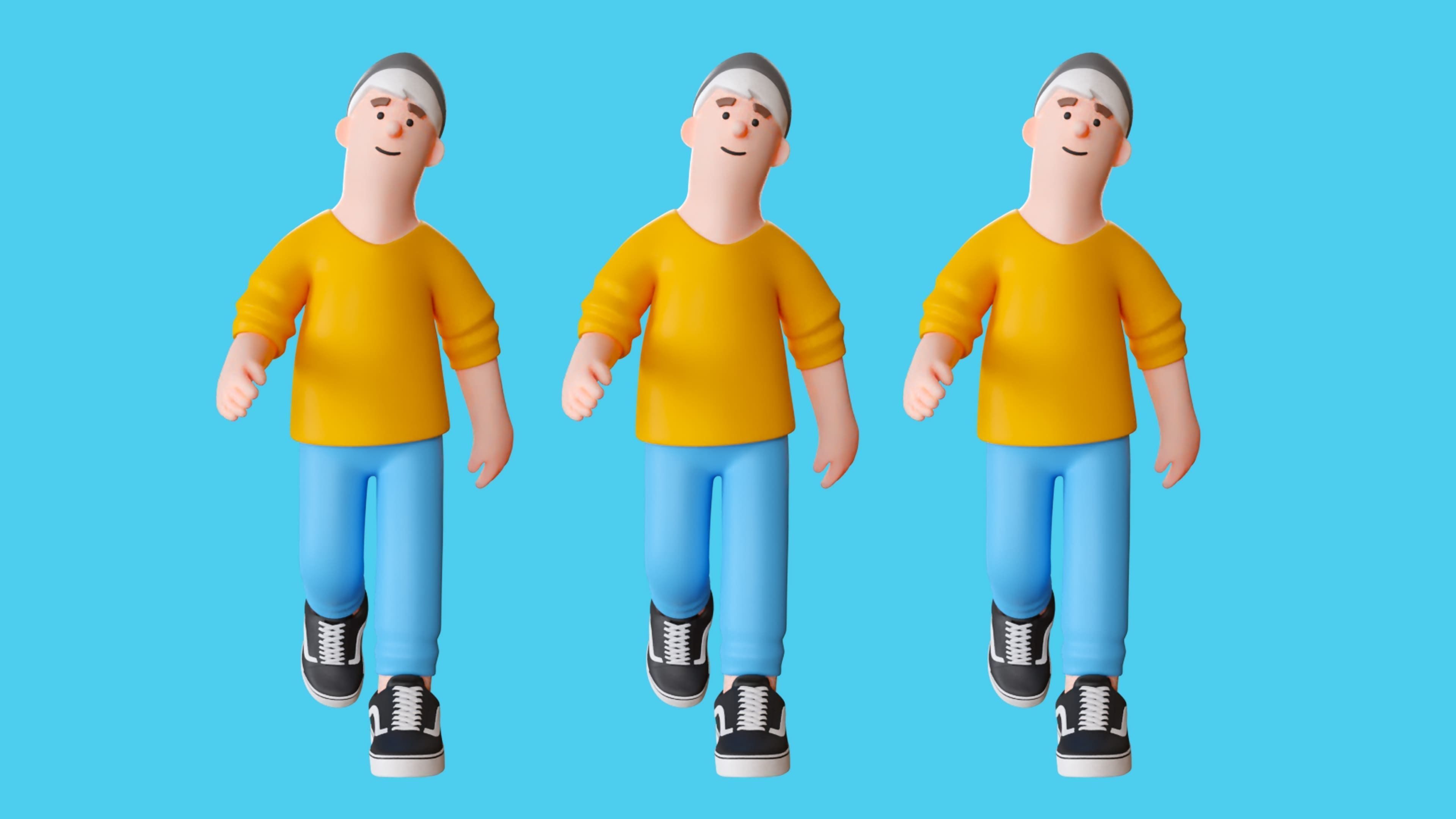Cartoon Characters Low-poly 3D model_18
