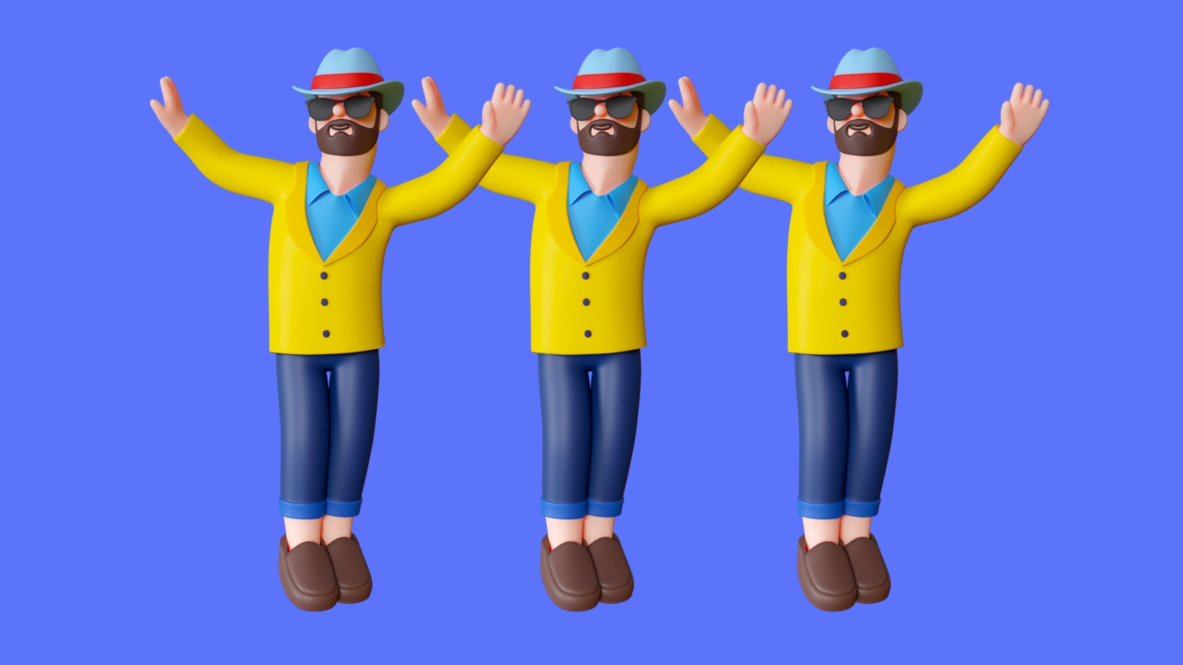 Cartoon Characters Low-poly 3D model_20