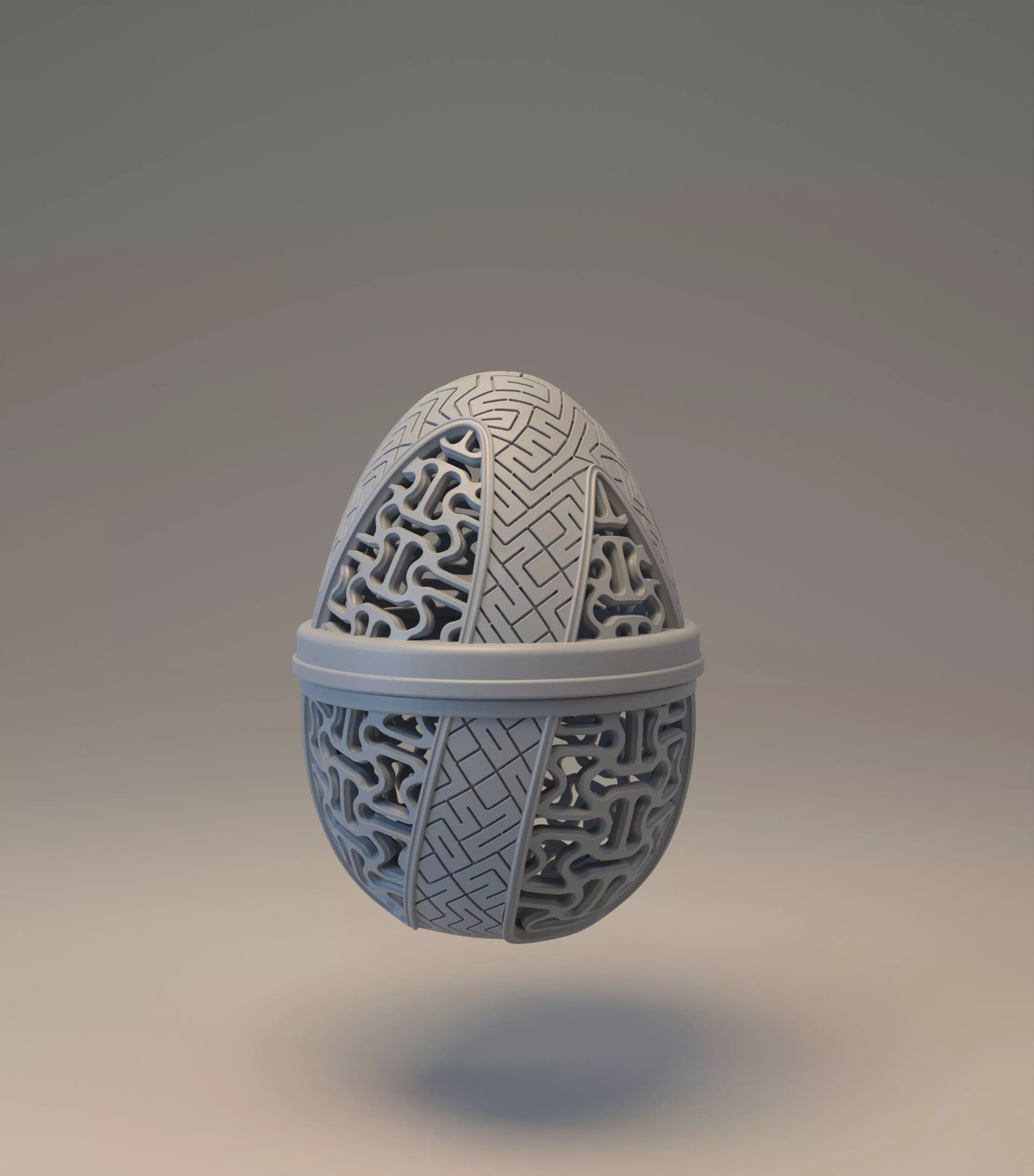 Easter egg with carved ornament - Nummer 04 3D print model_0