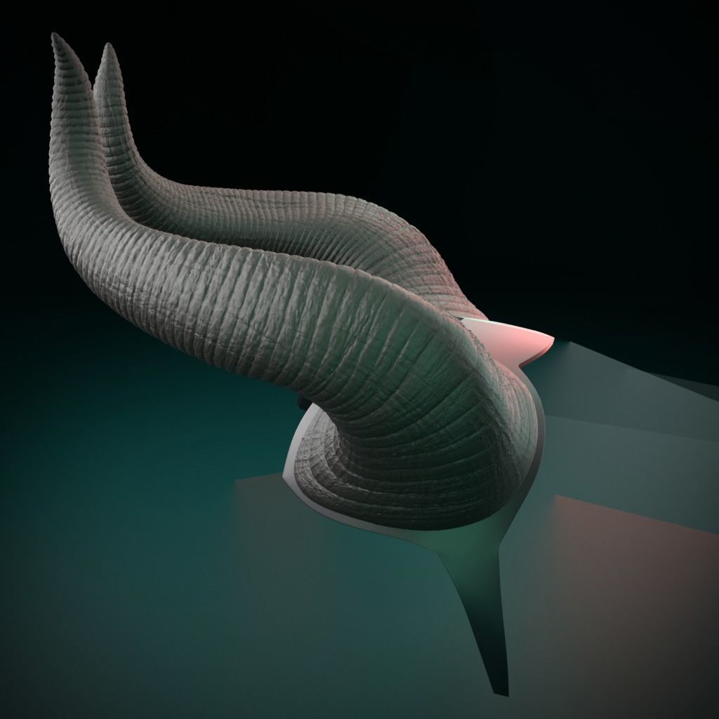 Maleficent Horns Demon Stl Files 3D Printing Devil Queen Cosplay 3D print model_5