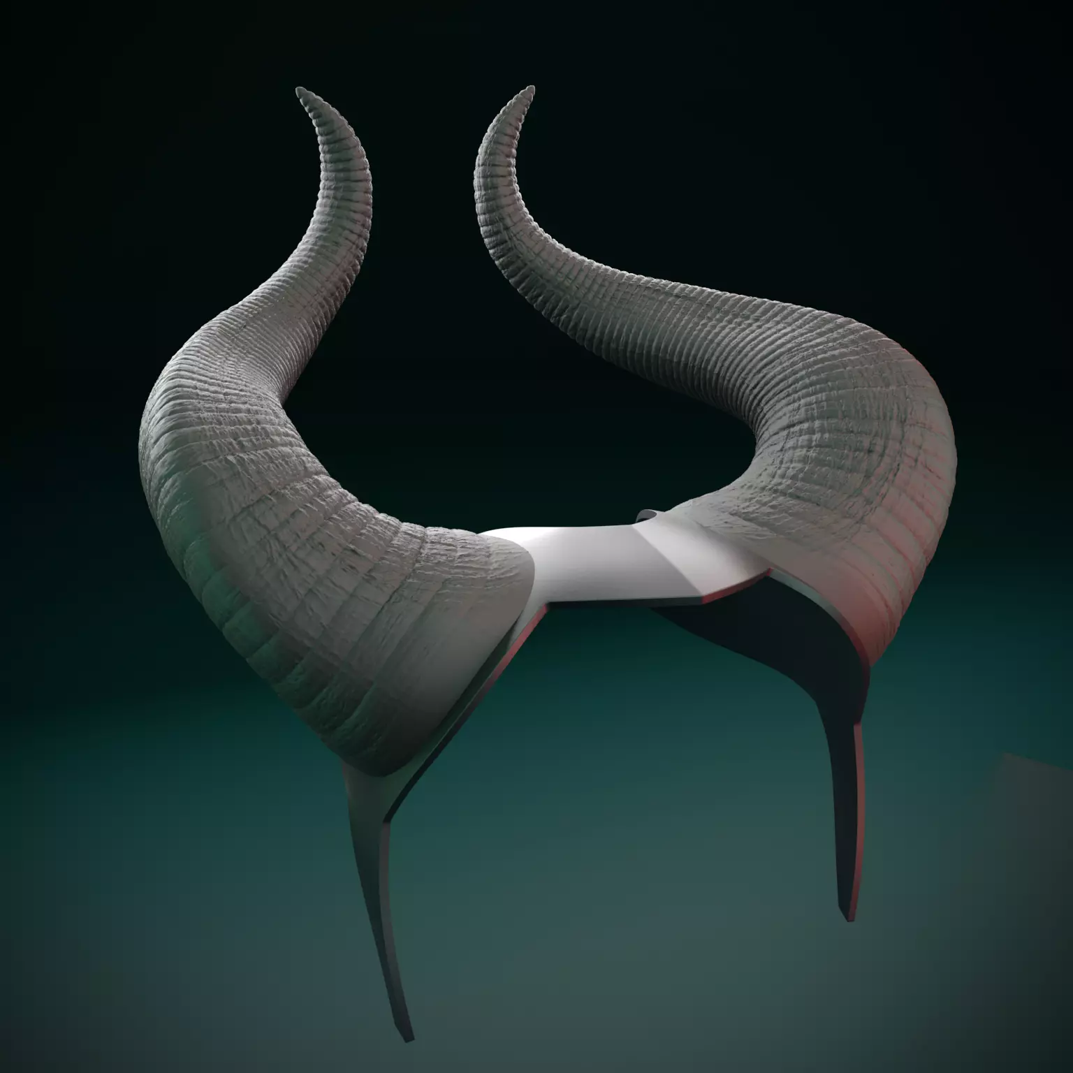 Maleficent Horns Demon Stl Files 3D Printing Devil Queen Cosplay 3D print model_0