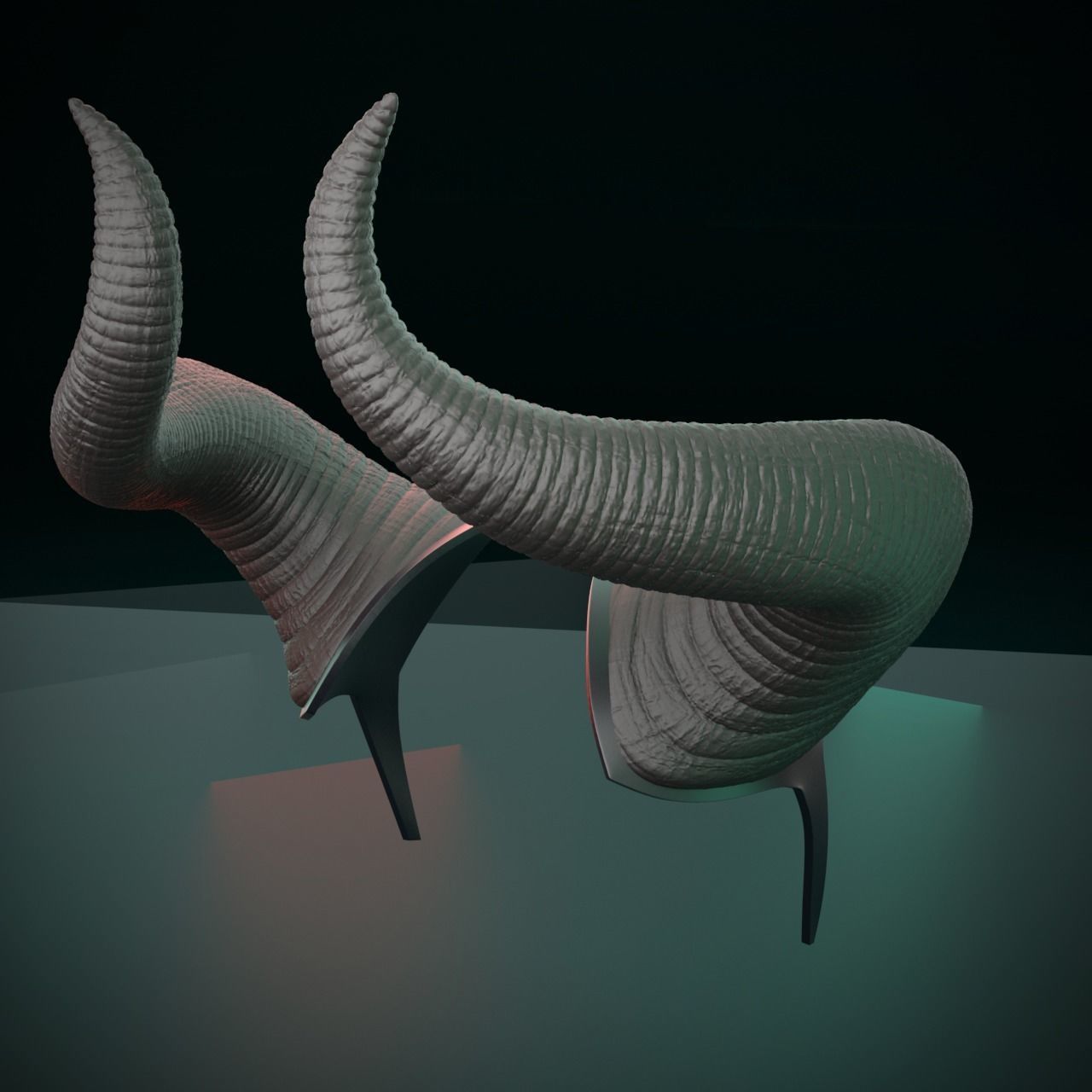 Maleficent Horns Demon Stl Files 3D Printing Devil Queen Cosplay 3D print model_7