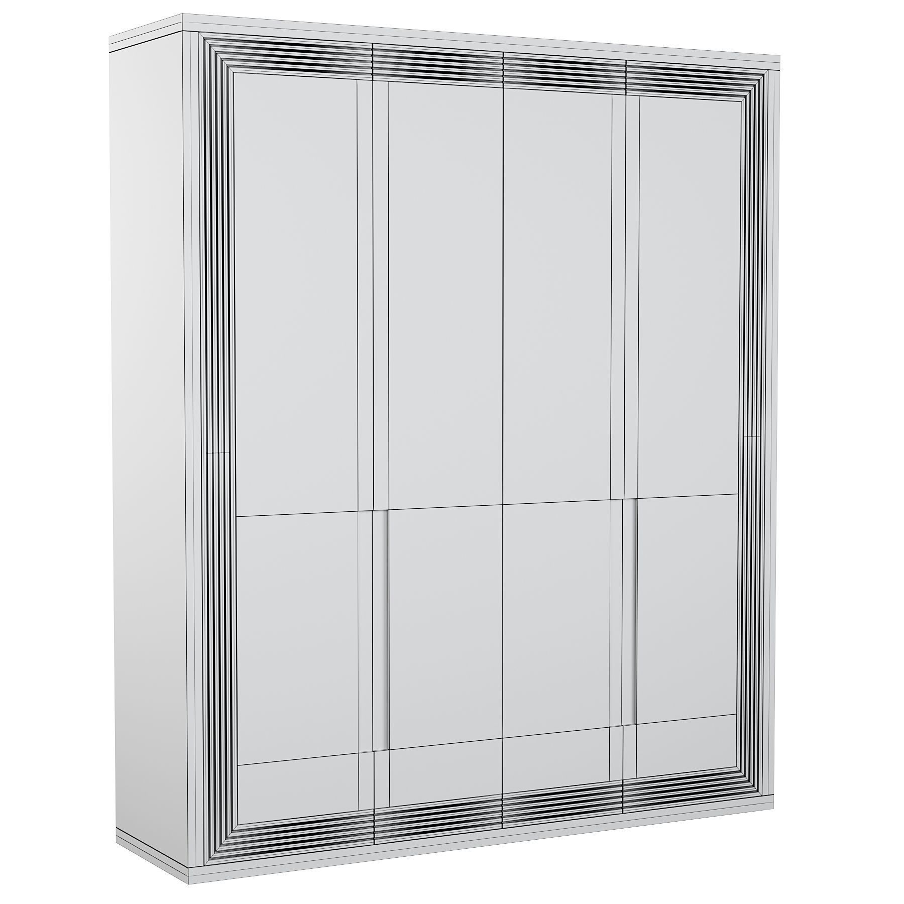 Cupboard Silver 3D model_2