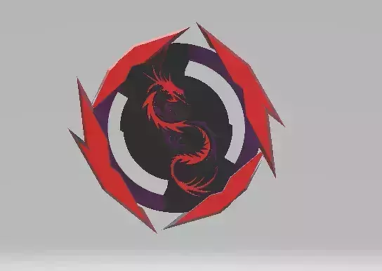 Red Eyes Hell Dragon 3D print model