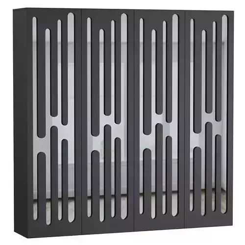 addams sliding door with lines 3D model