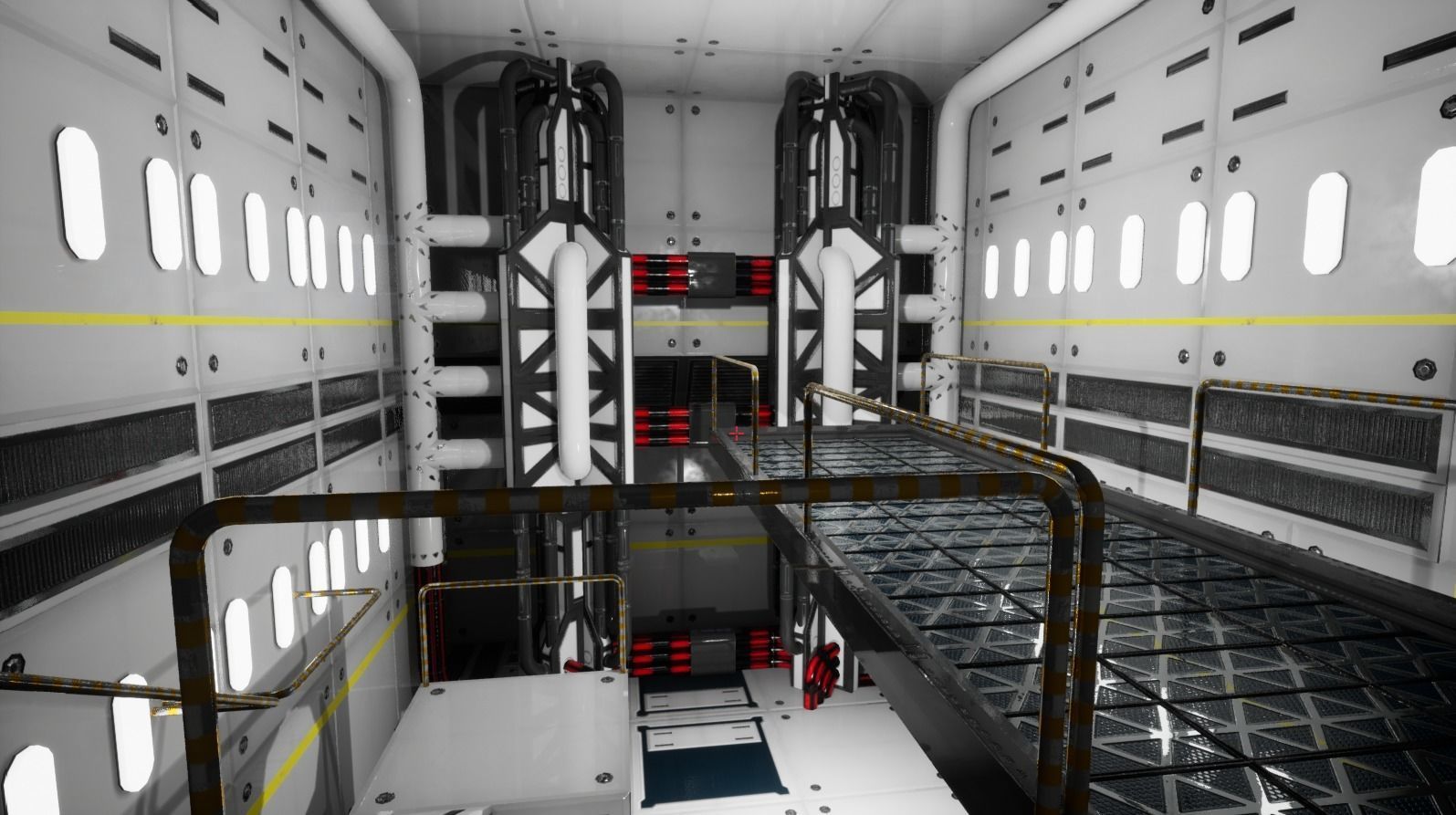 Sci-Fi Modular Enviroment Kit Low-poly 3D model_17