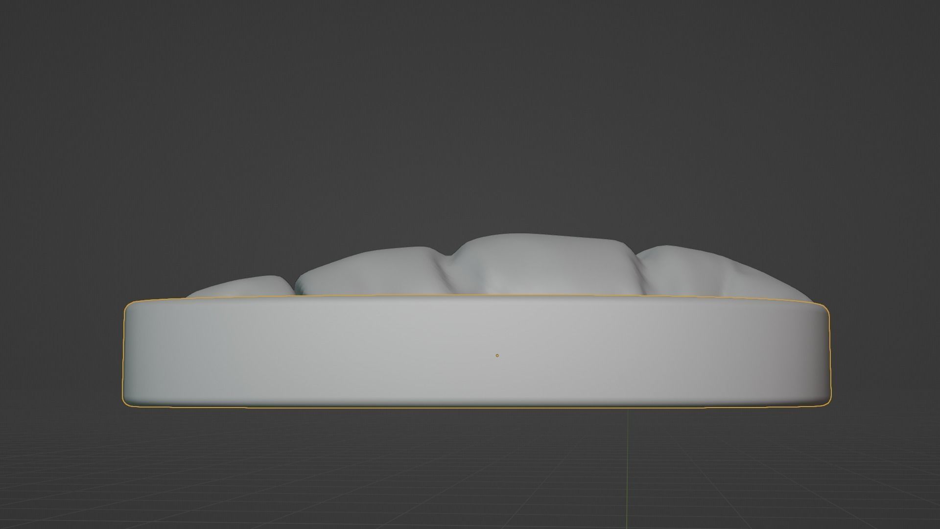 Sci-fi circular padding pillows surface panel Low-poly 3D model_31