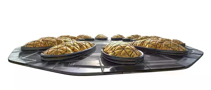 Sci-fi circular padding pillows surface panel